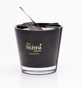 Glossy geurkaars zwart Medium
