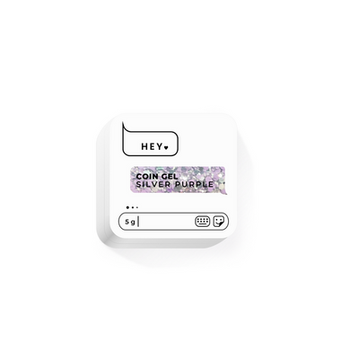 HEYLOVE Coin gel silver purple