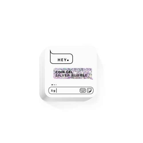 HEYLOVE Coin gel silver purple