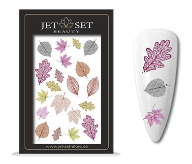 nails sticker autumn leaves