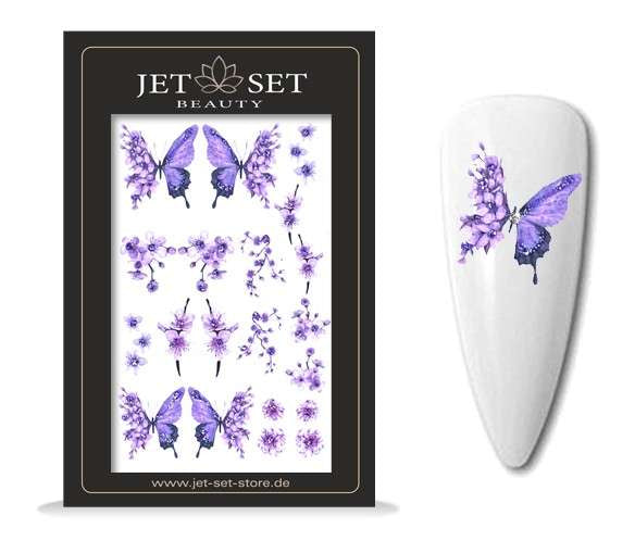 Nailsticker purple butterfly