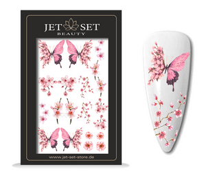 Nail sticker pink Butterfly