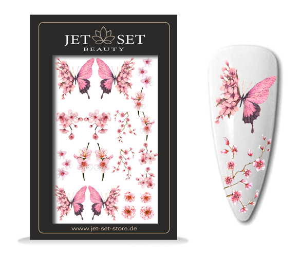 Nail sticker pink Butterfly